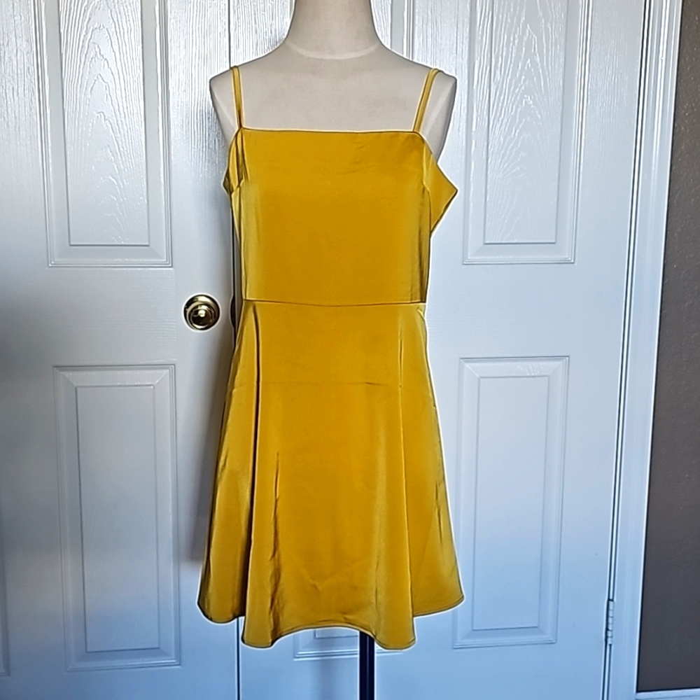 Mikaela Satin A-Line Mini Dress